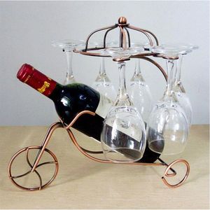 Nueva decoración Retro Metal botella de vino soporte de almacenamiento estante barra soporte de exhibición suministros de bar accesorios decoración Promo3259