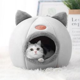 Nouveau confort de sommeil profond dans le lit de chat hiver petit panier de petite maison petite maison de chien