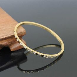 Nieuwe deign 3mm luxe vrouwen liefde sieraden rvs kristallen armbanden armbanden voor vrouwen bruiloft gift groothandel q0717