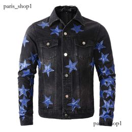 Nouvelle veste en jean de haute qualité Loe Designer Jacket Men Amirs Loose Denim Coat tendance Denims Vêtements Cardigan 564