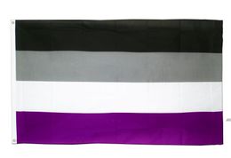 Nouvelle usine dérecte suspendue 100 Polyester 90150cm Ace Communauté Nonxuality Pride asexualité Asexual Flag for Decoration EWB59716904638