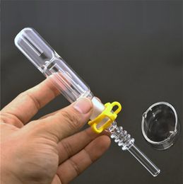 Nuevo kit de colector de diseño con puntas de cuarzo Dab Straw Oil Rigs con contenedor de tarro de cera 14 mm 18 mm pipa de vidrio accesorios para fumar