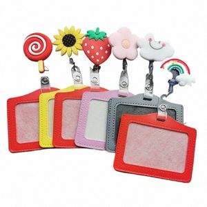 Nieuwe Ontwerp 1 Stuk Top Kwaliteit PU ID Card Cover Credit Card Case Fi Aardbei Regenboog Sunfrs Studenten ID kaarthouder Y1VW #