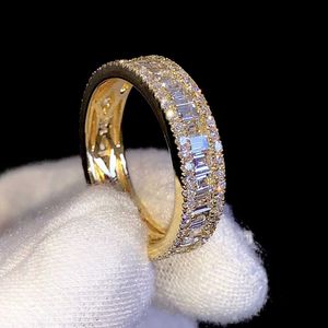 Nieuw ontwerp 18k vaste gouden stenen dames verloving trouwringen set dames d kleur vvs diamanten sieraden moissanite ring
