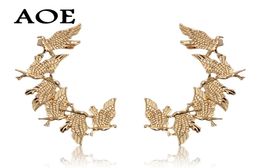 New Design 2017 Fashion Vintage Punk Animal Eagle Clip Earrings For Women Gold Pated Ear Cuff Earrings Jewelry Gift1414292