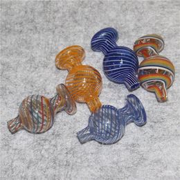 25 mm de color Cuarzo Banger Bubble Carb Cap cachimba para Terp Pearl bola sin hogar Bangers térmicos Nails Dabber Glass Bongs Dab Oil Rigs