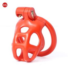 Nouveau design 3D Prince Cock Cage Penis Sleeve Plastic Lockable Malable Device Pinis Anneaux Adult Games Toys Sex pour Men3522028