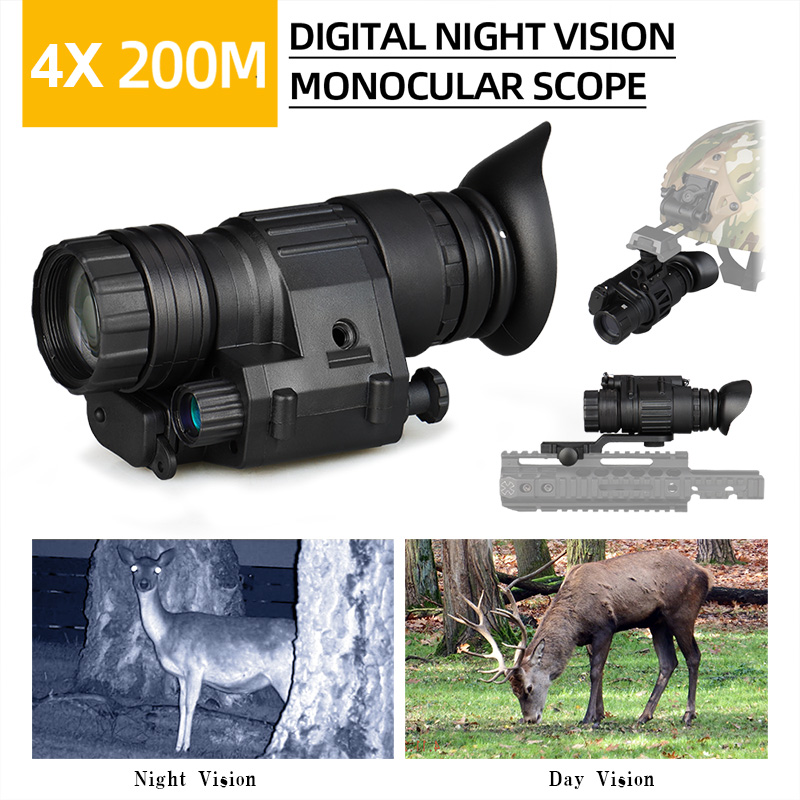 Jagd Umfang Neue Design 4X32 Optik Digitale Taktische Nachtsicht Monokular Für Jagd Umfang Wargame CL27-0027