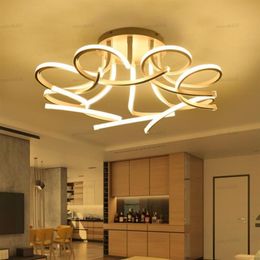 Nuevo diseño de luces de techo Led de loto acrílico para sala de estar, estudio, dormitorio, lámpara plafón avize, lámpara de techo interior LLFA311Y