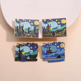 Nouveau design Style Art Emblem Personnalisé Van Gogh Gogh Oil Painting Series Bijoux de bracelet de laquer en alliage haut de gamme