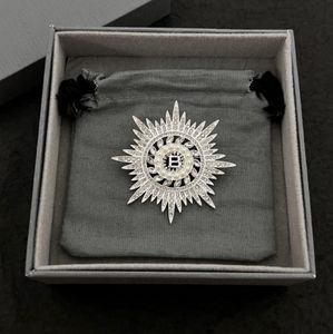 Broche lettre B avec diamants, nouveau Design, Simple, mode, placage de cuivre, collier en or Vintage, ensemble de bijoux de styliste BB1023