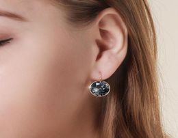 Nouveau design Bella boucles d'oreilles plaqué or éléments autrichiens boucles d'oreilles en cristal pour femmes mode boucles d'oreilles rondes bijoux de mariage 6080111