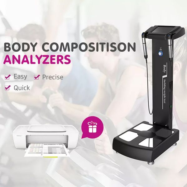 Nouvelle conception d'analyse des éléments corporels, calculateur d'apport en nutriments, machine de test multi-fréquence des muscles gras pour la santé avec imprimante thermique