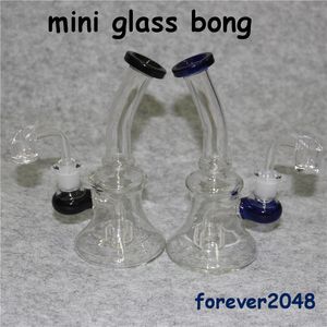 Nouveau design mini conduites d'eau bong en verre Pyrex narguilé avec bécher commun de 14mm Bong dab plate-forme pétrolière