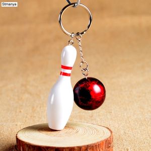 Nieuw ontwerp Bowling Metal Keychain Car Key Chain Key Ring Sports Hot Sale Keyring Hanger voor man Women Gift Groothandel #1-17164 J0306