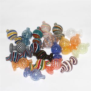 Roken Nieuw design koolhydraten kleurrijke glazen bubbel kogelglas doppen voor afgeschuinde rand kwarts banger dab rig water bong