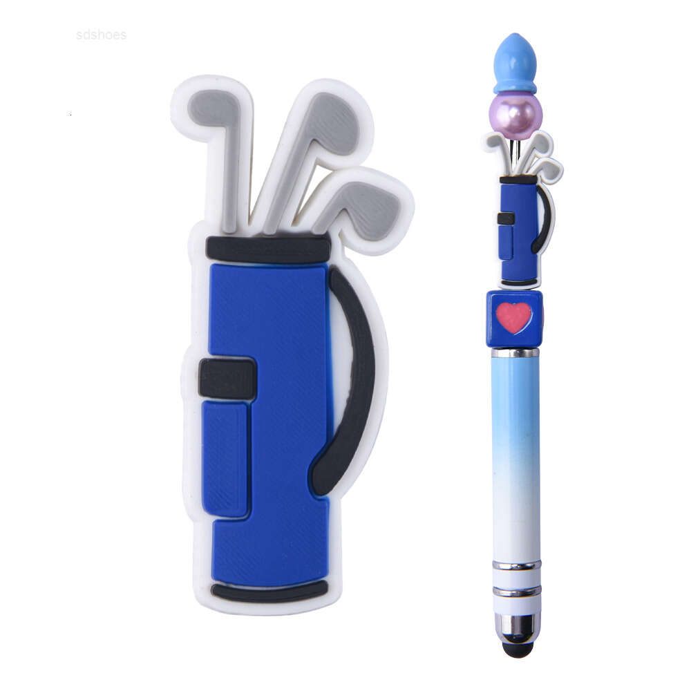 Nya designtecknade karaktärpärlor för penna som gör mode miljövänlig karaktär silikonpärlor golfpåse silikon fokalpärlor