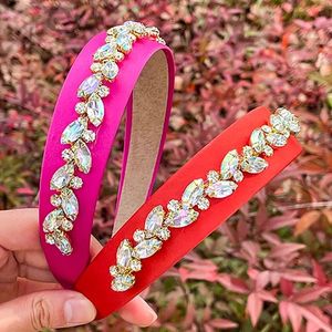 Diademas de cristal de circón AAA con encanto de nuevo diseño para mujer, banda ancha de Color étnico para el cabello, accesorios para el cabello, joyería de boda