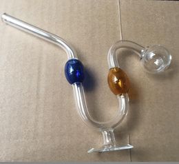 Nuevo diseño Colorido Tubos de vidrio en forma de serpiente Bong Quemadores de aceite 20 cm Gran vidrio grueso Tabaco Agua Pfor Fumar Hookahs Pipe con