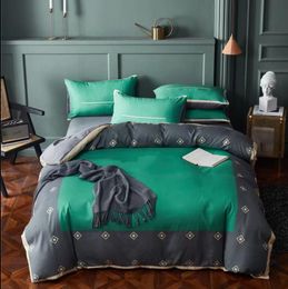 Ensemble de housse de lit en coton Simple, nouveau Design, coloré Orange, drap de maison, quatre pièces, housse de couette en coton, V001