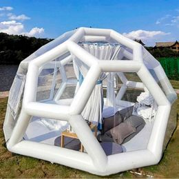 Nuevo diseño, burbuja inflable de cristal, tienda de campaña con cúpula de fútbol, forma de fútbol hermética, transparente, para acampar, Hotel, habitación clara para exteriores