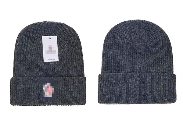 Nuevo diseño Gorro de diseñador Carta clásica Gorro de punto Gorras para hombre Mujer Otoño Invierno Cálido Lana gruesa Bordado Sombrero frío Pareja Moda Sombreros de calle x1