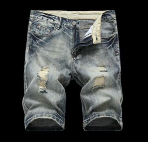 Nouveau Design jean détruit pantalon de travail en détresse pour hommes pantalon court déchiré en détresse pantalon en jean pour Man3430725