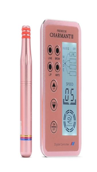 Nuevo diseño Charmant digital 2 kits de máquina de maquillaje permanente para labios de cejas Rotario Rotario Microblading MTS Pen set1101902