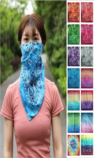 Nouveau design Fashion Hip Hop Cotton Bandana Square Caswiw Scarf Bandband Tie Dye Black Red Paisley Cadeaux pour WomenBoysgirls4374044