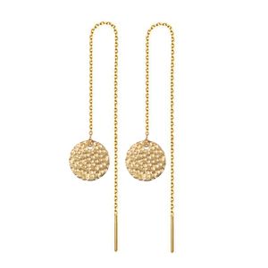 Nouveau design Fashion en acier inoxydable Boucles d'oreilles pendantes pour femmes Charmes Bump Coin Sanging Boucles d'oreilles Pendre