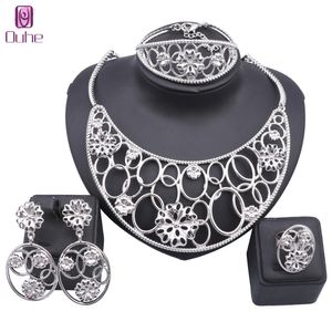 Nouveau Design de bijoux fins, dubaï, couleur or africain, ensembles de bijoux de mariage pour femmes, collier, boucles d'oreilles, Costume indien, cadeaux