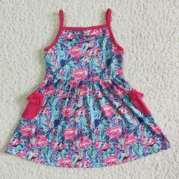 Nieuw ontwerp Flamingo Print Girls Set Kinderjurk Jumpsuit Sisters and Brothers Clothing