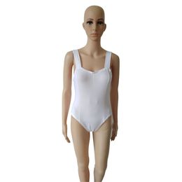 NIEUW Design Girl's Gymnastics Sling Catsuit Costuums Ladies Half-Pack zwempak panty Zentai Short One Piece Yoga Jumpsuit