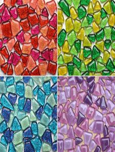 Nuevo diseño Glitter Glass Mosaic Beads Marbles planas de vidrio irregular Mosaico Mosaico para Flower Pot Ganero Aquario Aquarium Jardín Decoración8238611