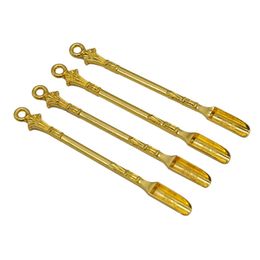 Nuevo diseño de uso de cuchara de Metal dorado para Sniffer HOOVER HOOTEER mini Snorter cuchara en polvo accesorios para fumar