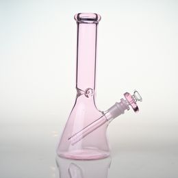 Nouveau design H25cm rose fumer tuyau en verre bécher en verre tuyau d'eau 10 pouces tuyau d'eau, tuyau de fumer en verre rose