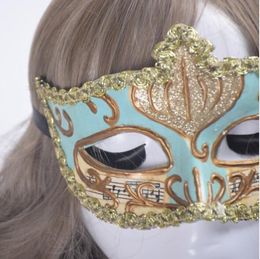 Nieuw ontwerp halloween bal masker platte geschilderde prinses masker partij prestaties rekwisieten maskers dame sexy masker bruiloft kerst decor