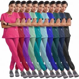 Nuevo diseño, conjunto de batas de Hospital, licra de enfermería y uniformes médicos elásticos, uniforme de enfermera, batas de mujer, conjuntos de batas 5568 #