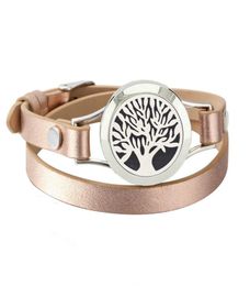 Nieuw ontwerp inspiratie quote armbanden met echt leer etherische olie diffuser aromatherapie medaillon armbanden 5 stuks viltjes3047123