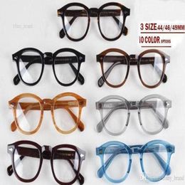 Nouveau design Lemtosh Eyewear Johnny Depp Eyeglass Gernes Sun Frames Top Quality Round Sunglases Fraw Rivet 1915 S M L SIZE273T