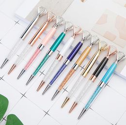 Nieuwe Design Luxe Big Crystal Diamond Ballpoint Pennen Kleurrijke Diamond Pen voor School Briefpapier Kantoorbenodigdheden Gift SN2714