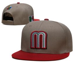 Nieuwe Ontwerp Mexico verstelbare Caps Letter M Hip Hop Hoeden Baseball Caps Volwassen Platte Piek Voor Mannen Vrouwen snapback Cap Hoed C-9