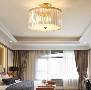 Nouveau design lustre de plafond en cristal moderne éclairage lustres en cristal de luxe en or lumière LED plafonnier pour balcon MYY