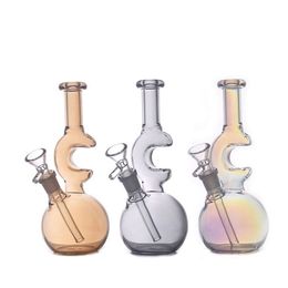 Nuevo diseño Nano Plating Beaker Bong Dab Rigs Hookahs 14mm Tubos de agua para fumar hembra Dowsntem Perc Chicha Da Rigs Bubbler con Tazón de tabaco 1pcs