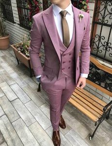Tuxedos de marié à un bouton, nouveau Design, costumes à revers pour hommes, Blazer de mariage/bal/dîner (veste + pantalon + gilet + cravate) K232