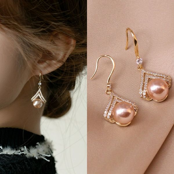 Nouveau Design perle irrégulière broche balancent boucle d'oreille pour femme mode bijoux coréens luxe Sexy fille fête porter boucles d'oreilles