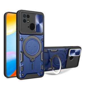 Fundas para teléfonos celulares para Redmi 13C 13T Pro 13 Lite Note 12 4G 5G A1+ A2+ 4G Soporte de anillo Kickstand Slide Camera Lens Cover Funda resistente a prueba de golpes para mujeres y hombres