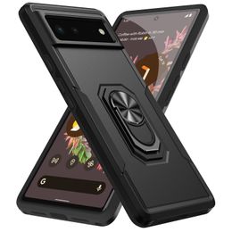 Coque de téléphone de nouveau design pour Google Pixel 8 Pro 7 Pro 7A 6 Pro 6A, anti-rayures, robuste, en plastique dur, souple, résistant aux chocs, avec anneau de support et béquille