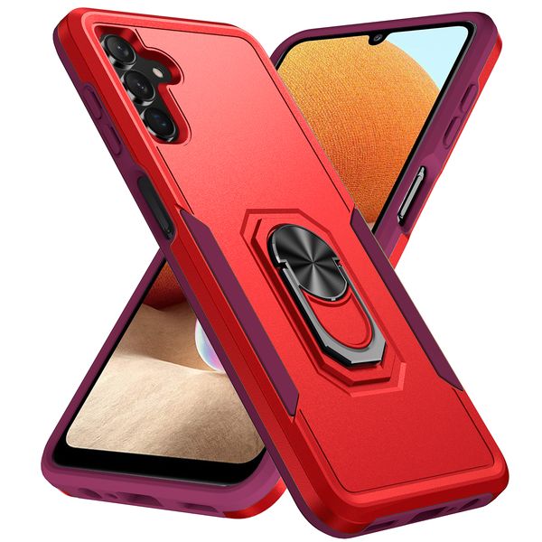 Funda de teléfono de nuevo diseño para Samsung Galaxy A14 A54 A13 A33 A53 A12 A22 A32 Serie A Estuche resistente a prueba de golpes de material plástico duro de TPU suave y resistente con soporte para anillo