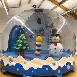 Nuevo diseño de cabina de fotos para globo de nieve de tamaño humano, bomba libre, globo de nieve inflable de 3M de diámetro, decoración de patio de Navidad, cúpula de burbuja transparente para publicidad, precio de fábrica